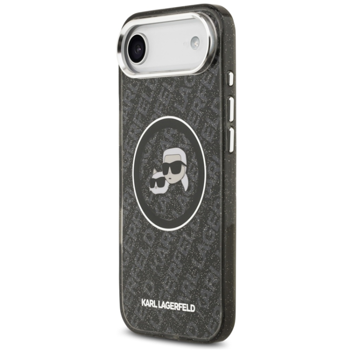 KARL LAGERFELD - Karl Lagerfeld iPhone Air Mobilskal Magsafe Glitter Karl Och Choupette Heads