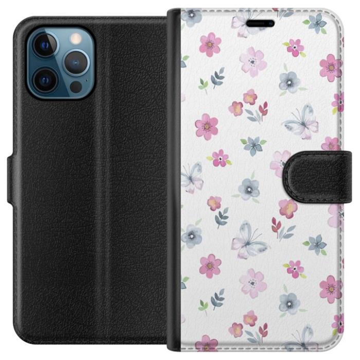 iSecrets - Plånboksfodral till Apple iPhone 12 Pro med Blommor och fjärillar