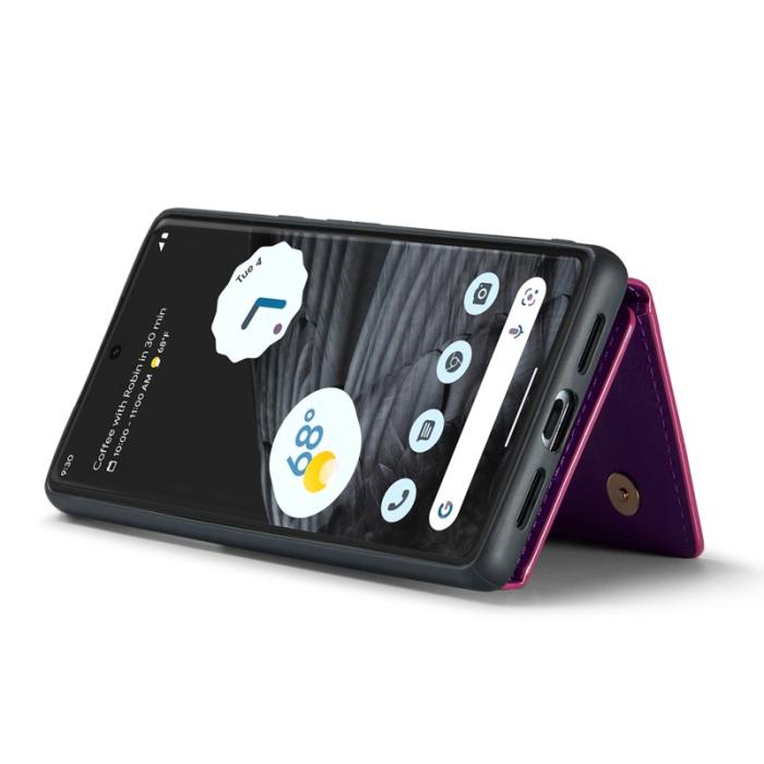 DG.MING - DG.MING M3 Series Konstläder Plånboksfodral för Google Pixel 7 Pro 5G Lila