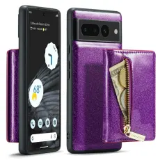 DG.MING - DG.MING M3 Series Konstl&auml;der Pl&aring;nboksfodral f&ouml;r Google Pixel 7 Pro 5G Lila