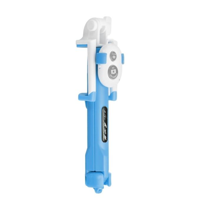 OEM - Combo selfie stick med tripod and remote control Bluetooth Blå