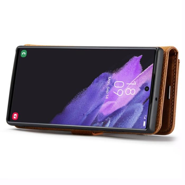DG.MING - DG.MING Samsung Galaxy S24 Ultra Plånboksfodral Äkta läder Brun
