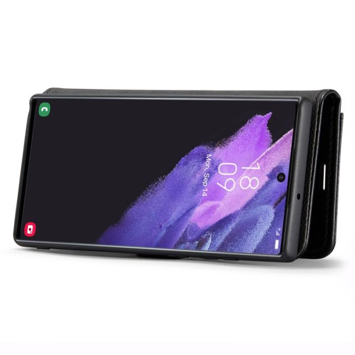 DG.MING - DG.MING Samsung Galaxy S24 Ultra Plånboksfodral Äkta läder Svart