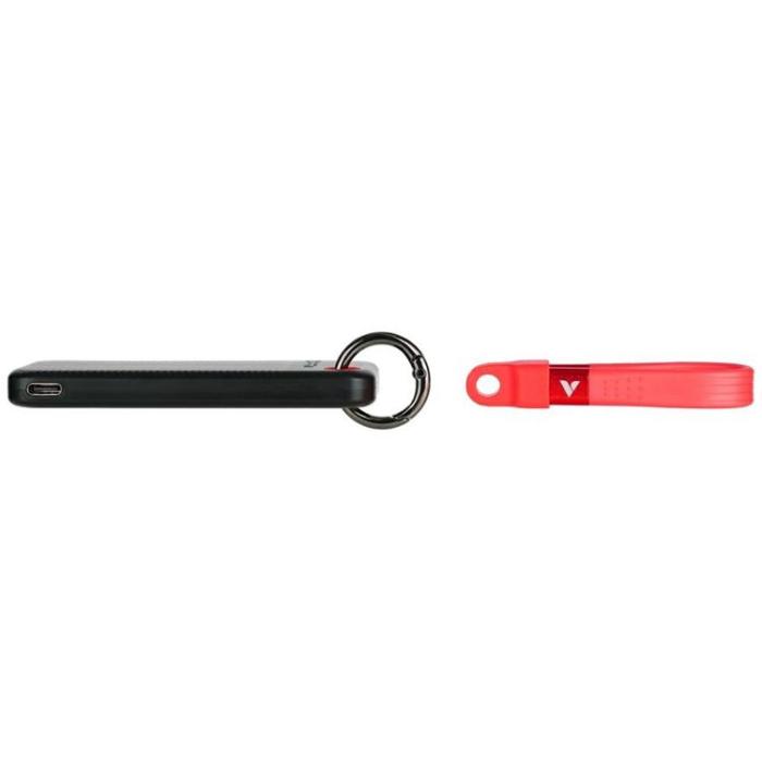 Verbatim - Verbatim Extern hårddisk Pocket SSD 256GB USB-C 3.2 Gen 2 - Svart/Röd
