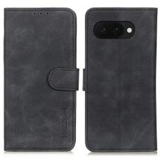 KHAZNEH - KHAZNEH Google Pixel 9a Pl&aring;nboksfodral Konstl&auml;der Retro Textur - Svart