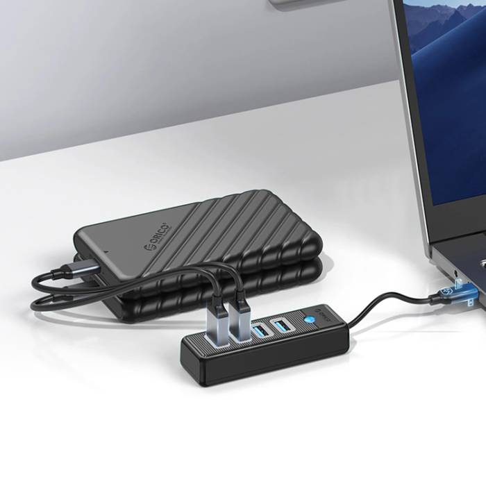 ORICO - Orico Hubb 4xUSB-A 3.0 USB-C 15cm - Svart