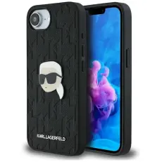 KARL LAGERFELD - Karl Lagerfeld iPhone 16e Mobilskal Monogram Karl Head Pin