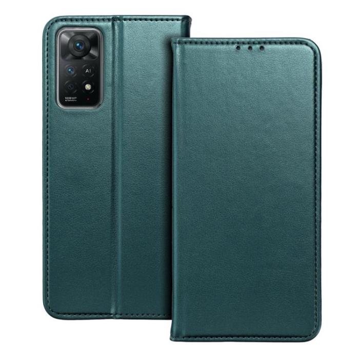 OEM - Xiaomi Redmi Note 13 Pro 5G Plånboksfodral Smart Magento - Mörkgrön