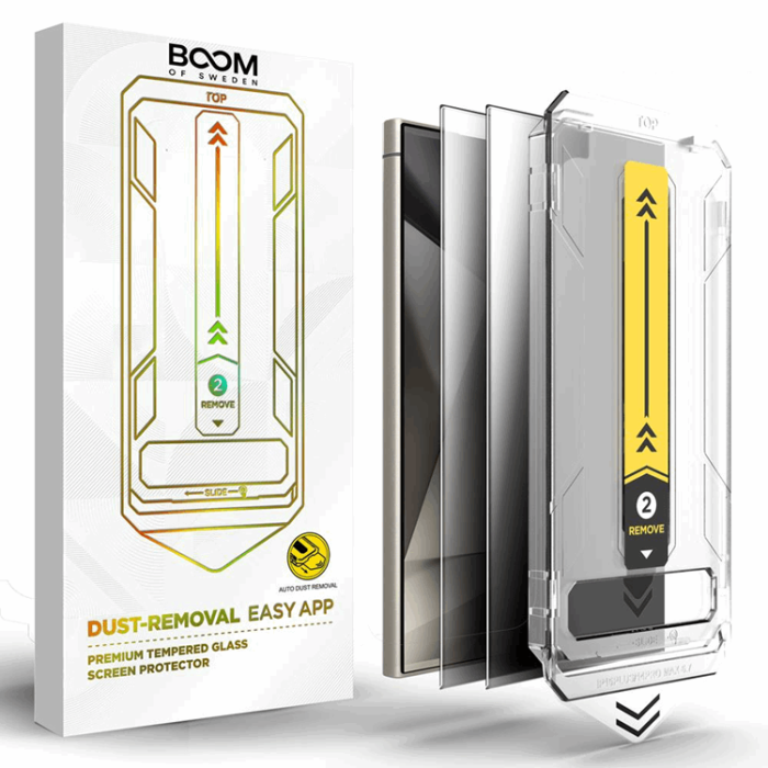 Boom of Sweden - LIVSTIDSGARANTI - BOOM Galaxy S25 Ultra Privacy Härdat Glas Skärmskydd 2st