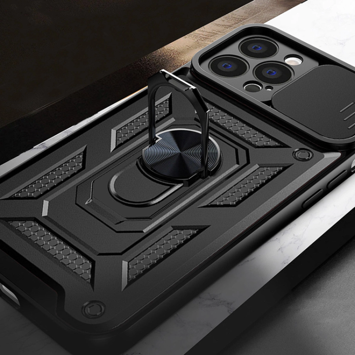 OEM - Huawei Nova Y90 Mobilskal Hybrid Armor Camshield - Svart