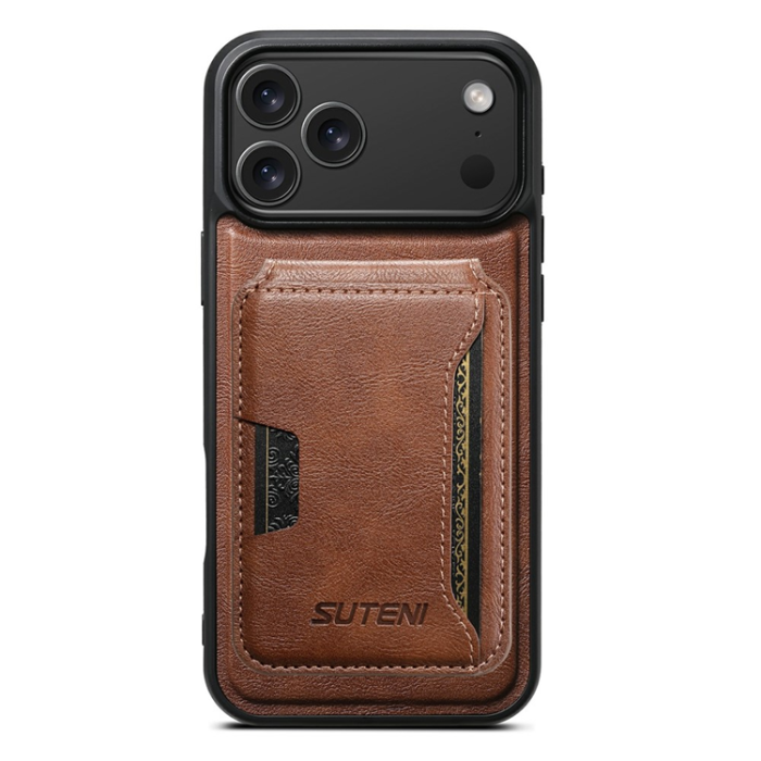 SUTENI - SUTENI iPhone 17 Pro Mobilskal MagSafe Cowhide M3 - Brun