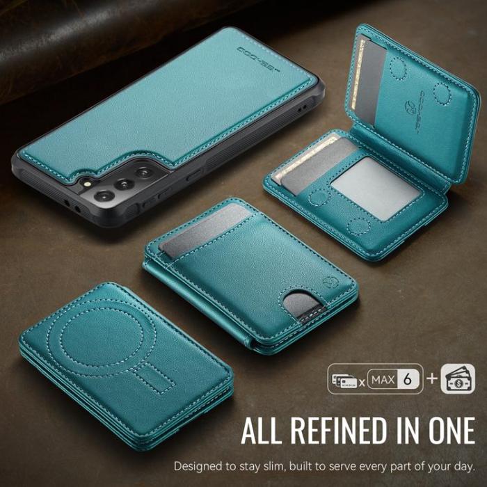 OEM - JEEHOOD Samsung Galaxy S21+ 5G Fodral KonstLäder - Blå