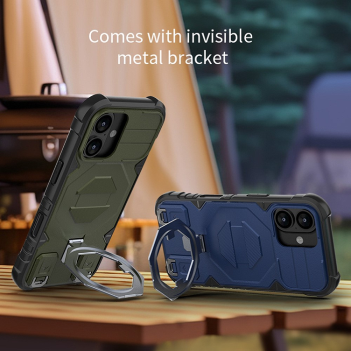 A-One Brand - iPhone 17 Mobilskal MagSafe Kickstand Med snodd - Svart