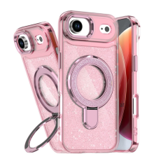 A-One Brand - iPhone Air Mobilskal Glitter Design TPU + PC Kickstand - Rosa