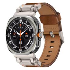Boom of Sweden - Galaxy Watch Ultra (47mm) Armband Titanium Äkta Läder - Brun
