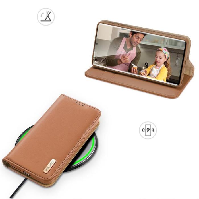 Dux Ducis - Dux Ducis Galaxy S23 Ultra Plånboksfodral Hivo RFID - Brun