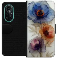 Gustaf - Pl&aring;nboksfodral till Huawei nova 8 Pro med Silkesblommor