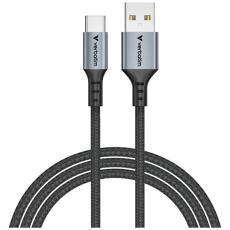 Verbatim - Verbatim USB-A Till USB-C Kabel 120cm Sync & Charge - Svart