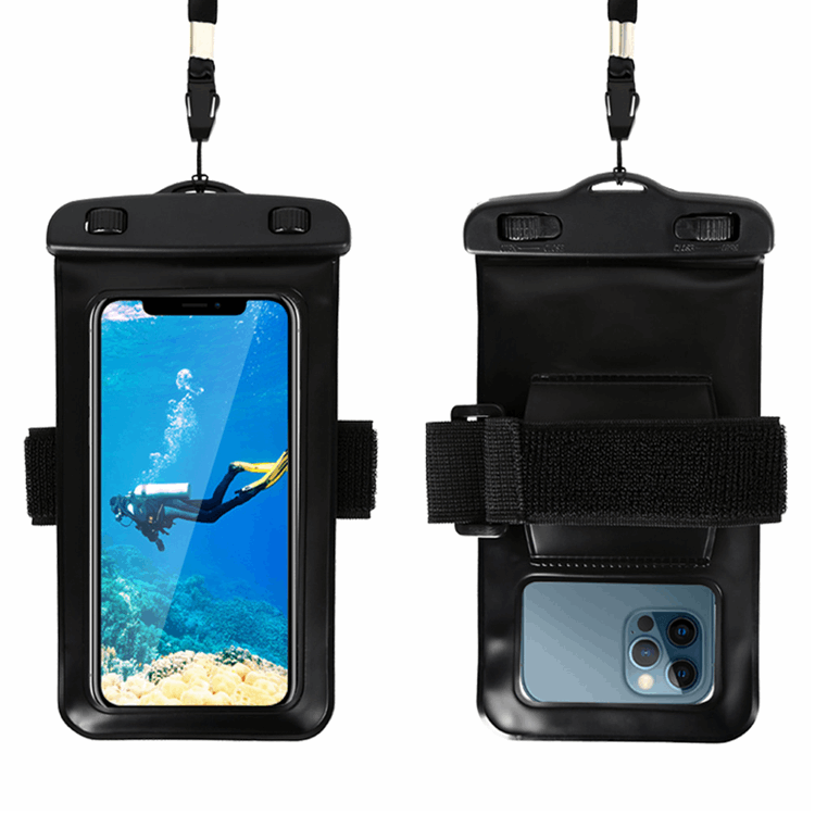 Vattentätt Mobilfodral PVC Armband 6.5"""" - Svart | 2353 | AlltMobil