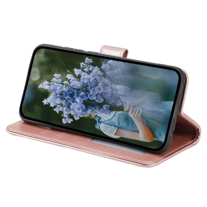 A-One Brand - Sony Xperia 10 V Plånboksfodral Imprinted Mandala Flower - Rosa Guld