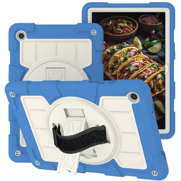 A-One Brand - Galaxy Tab A9 Plus Skal Rotating Handrem Med Axelrem - Sky Blå