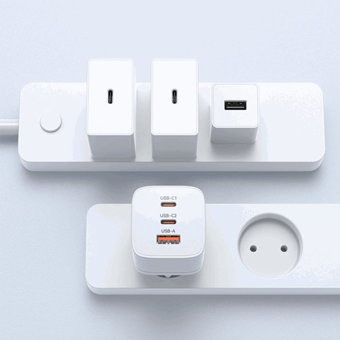 Wozinsky - Wozinsky Väggladdare CGWCW 65W USB-A/2 x USB-C GaN - Vit