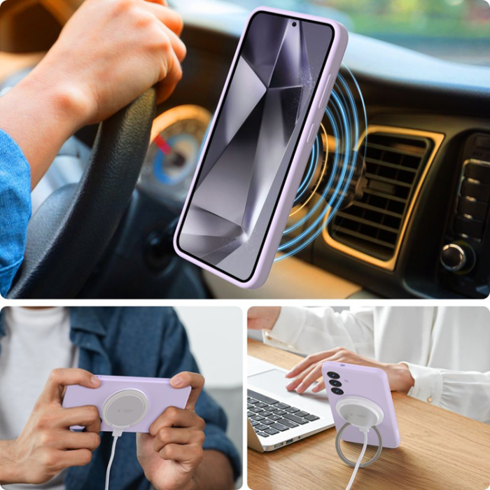 Tech-Protect - Tech-Protect Galaxy S25 Plus Mobilskal Magsafe Liquid Silikon - Mauve