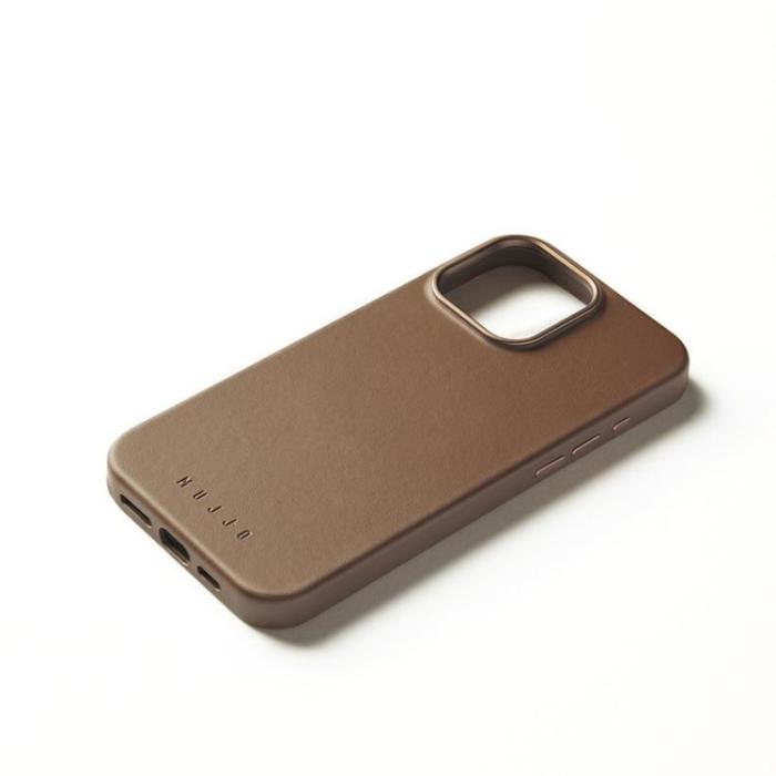 Mujjo - Mujjo iPhone 16 Pro Max Mobilskal MagSafe Läder - Tan