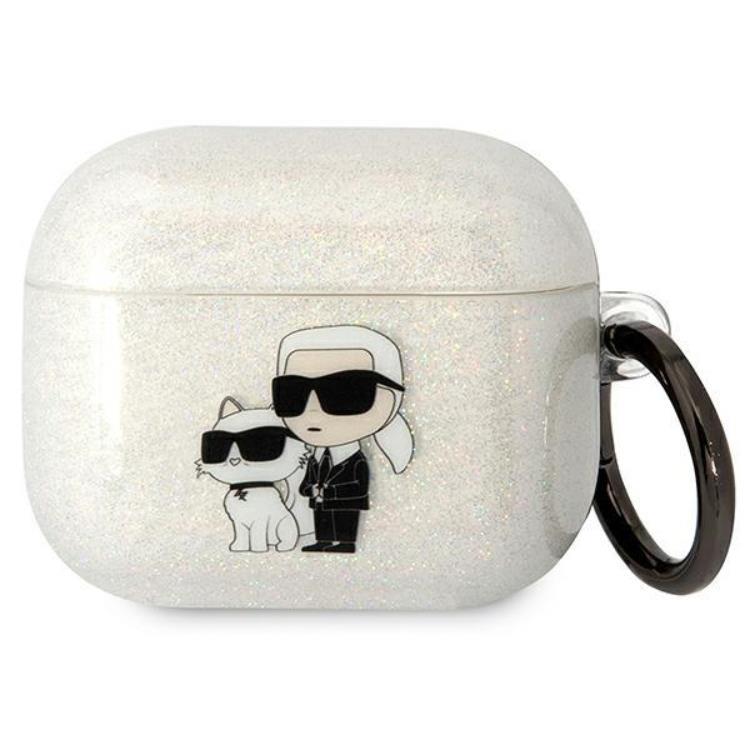 KARL LAGERFELD AirPods 3 Skal Gliter Karl&Choupette - Clear | 2353 | AlltMobil