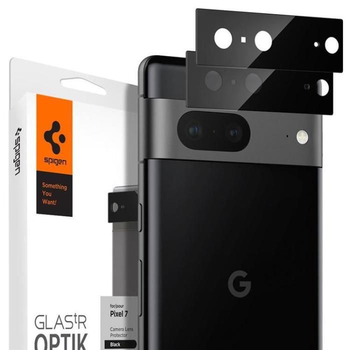 UTGATT1 - [2-Pack] Spigen Google Pixel 7 Linsskydd Härdat Glas - Svart