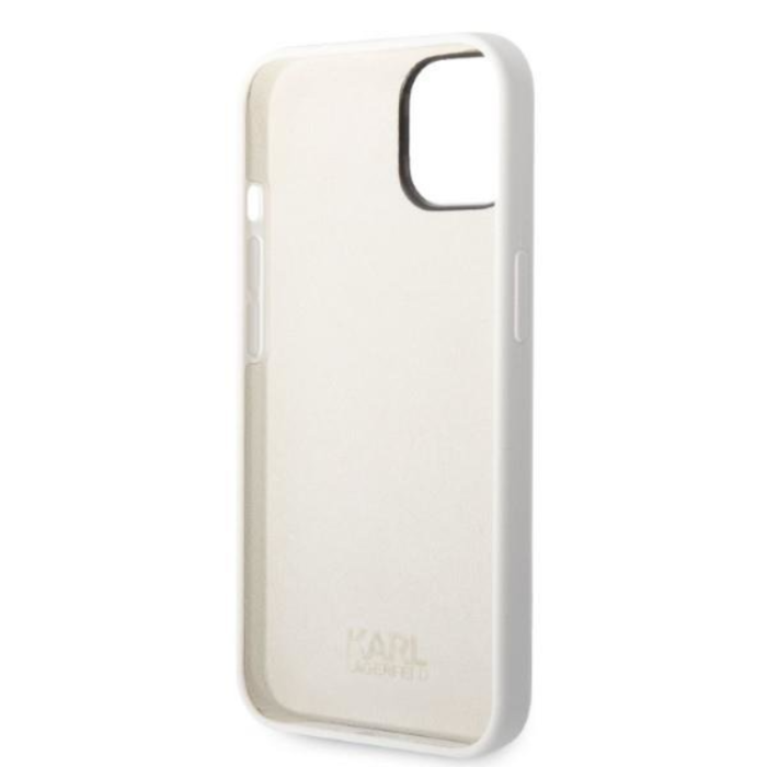 KARL LAGERFELD - Karl Lagerfeld iPhone 14 Plus Skal Silicone Ikonik - Vit