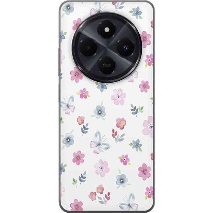 iSecrets - Mobilskal till Xiaomi Redmi A4 med Blommor och fjärillar