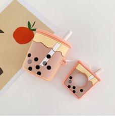 OEM - AirPods 1/2 Skal Boba Milk Tea Silikon - Orange