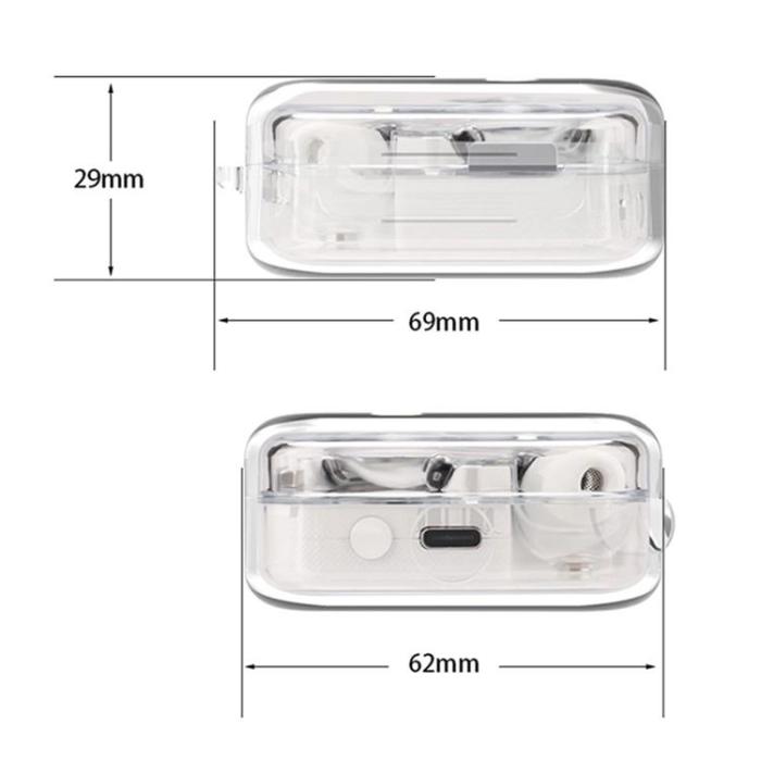 A-One Brand - Nothing Ear 1 Skal Hörlurar Drop-proof Silikon - Transparent