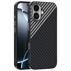 ABEEL - ABEEL iPhone 17 Mobilskal MagSafe Carbon Fiber - Svart / Silver