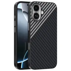 ABEEL - ABEEL iPhone 17 Mobilskal MagSafe Carbon Fiber - Svart / Silver