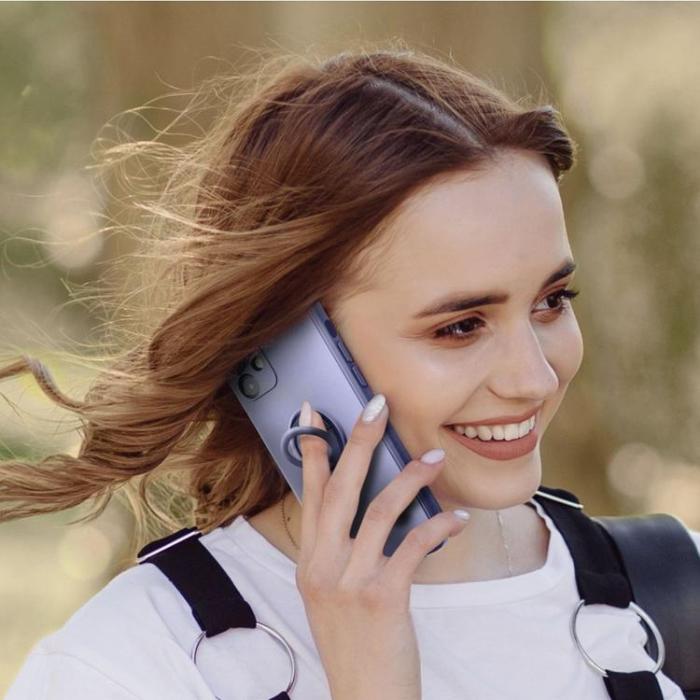 OEM - iPhone 16e Mobilskal Silikon Ring - Violett