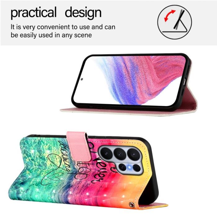 OEM - ABEEL Samsung Galaxy S26 Ultra Fodral Äkta Läder Mönster - Never Stop Dreaming