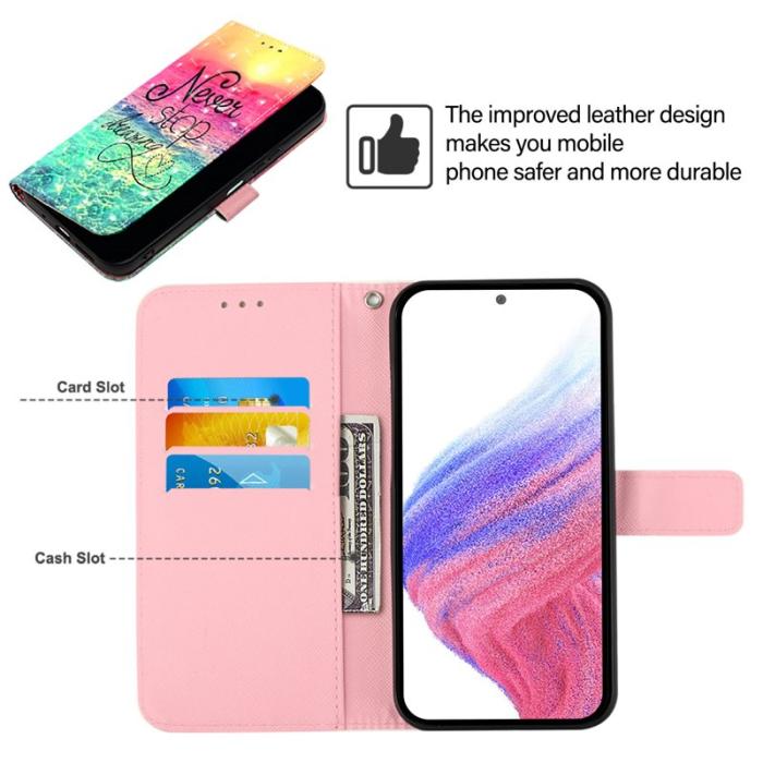 OEM - ABEEL Samsung Galaxy S26 Ultra Fodral Äkta Läder Mönster - Never Stop Dreaming