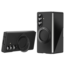 A-One Brand - Galaxy Z Fold7 5G Mobilskal Ring Kickstand H&aring;rd PC - Svart