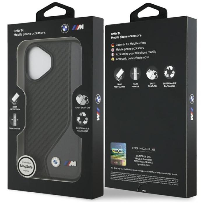 BMW - BMW iPhone 17 Mobilskal MagSafe M Carbon Logo - Anthracite