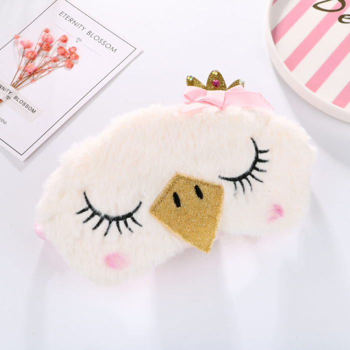 OEM - Bekväm Fur Sovmask/Ögonmask - Owl