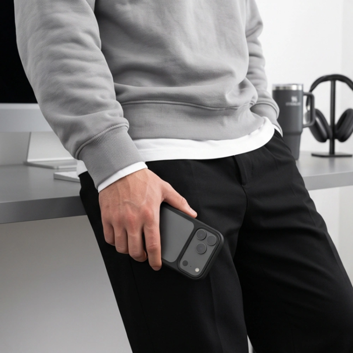 Tech-Protect - Tech-Protect Mobilskal För iPhone 18 Pro Max Magmat - Matte Svart