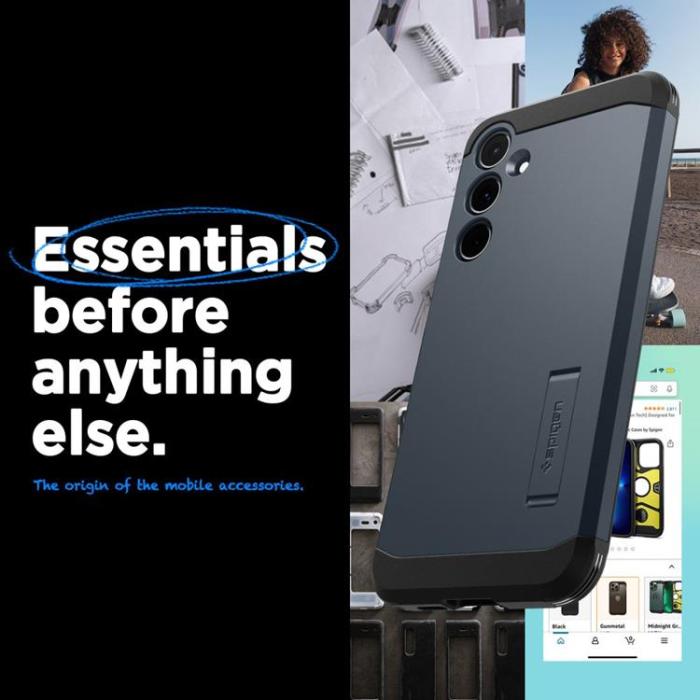 Spigen - Spigen Galaxy A55 5G Mobilskal Tough Armor - Metal Slate