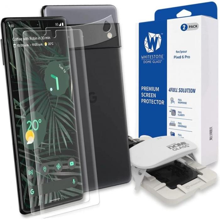 UTGATT5 - Whitestone Kuppglas Set Härdat Glas Google Pixel 6 Pro - Clear