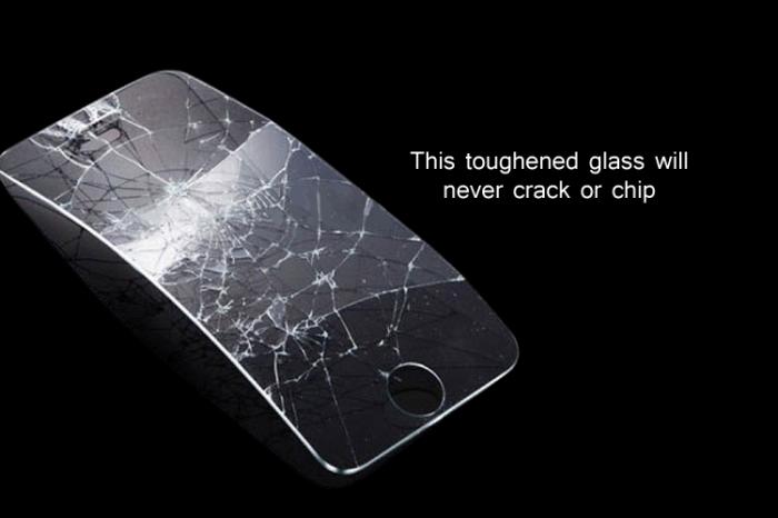 UTGATT4 - Colored Tempered Glass Skärmskydd till Apple iPhone 5/5S/SE (Rosa)