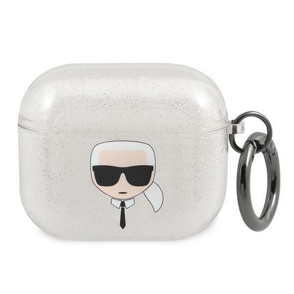 Karl Lagerfeld Skal Glitter Karl`s Head Airpods 3 - Silver | 2353 | AlltMobil