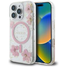 Guess - Guess iPhone 16 Pro Max Mobilskal MagSafe Resin Flowers