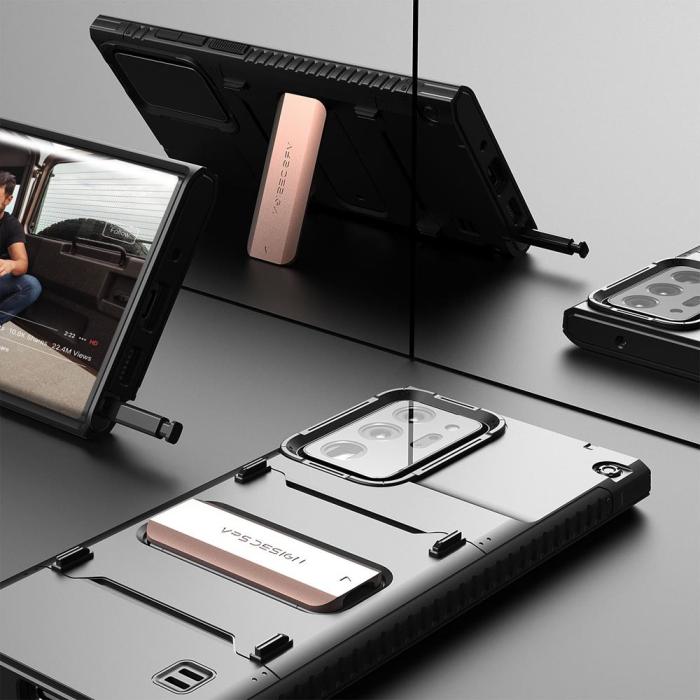 UTGATT1 - VRS DESIGN | Damda QuickStand Skal Galaxy Note 20 Ultra - Svart Bronze