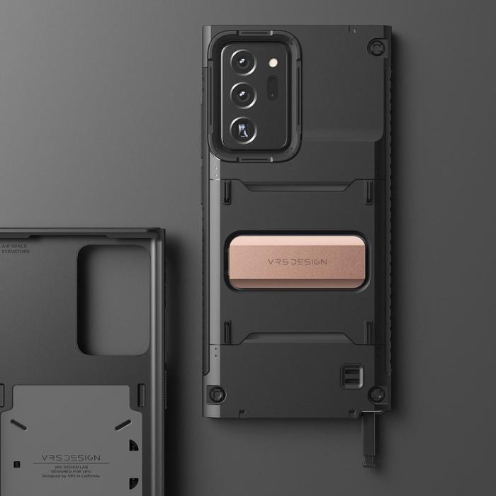 UTGATT1 - VRS DESIGN | Damda QuickStand Skal Galaxy Note 20 Ultra - Svart Bronze